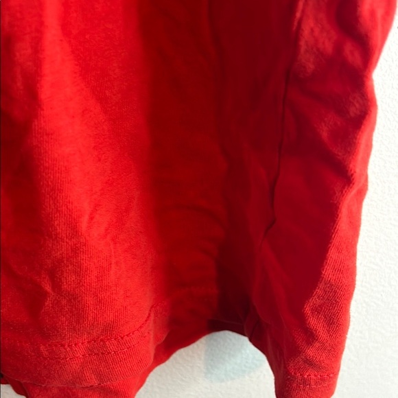 Vibrant Red Short Sleeve Tee with Graphic Design - Picture 6 of 6